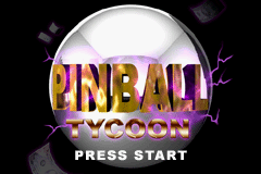 Pinball Tycoon title screen for GameBoy Advance